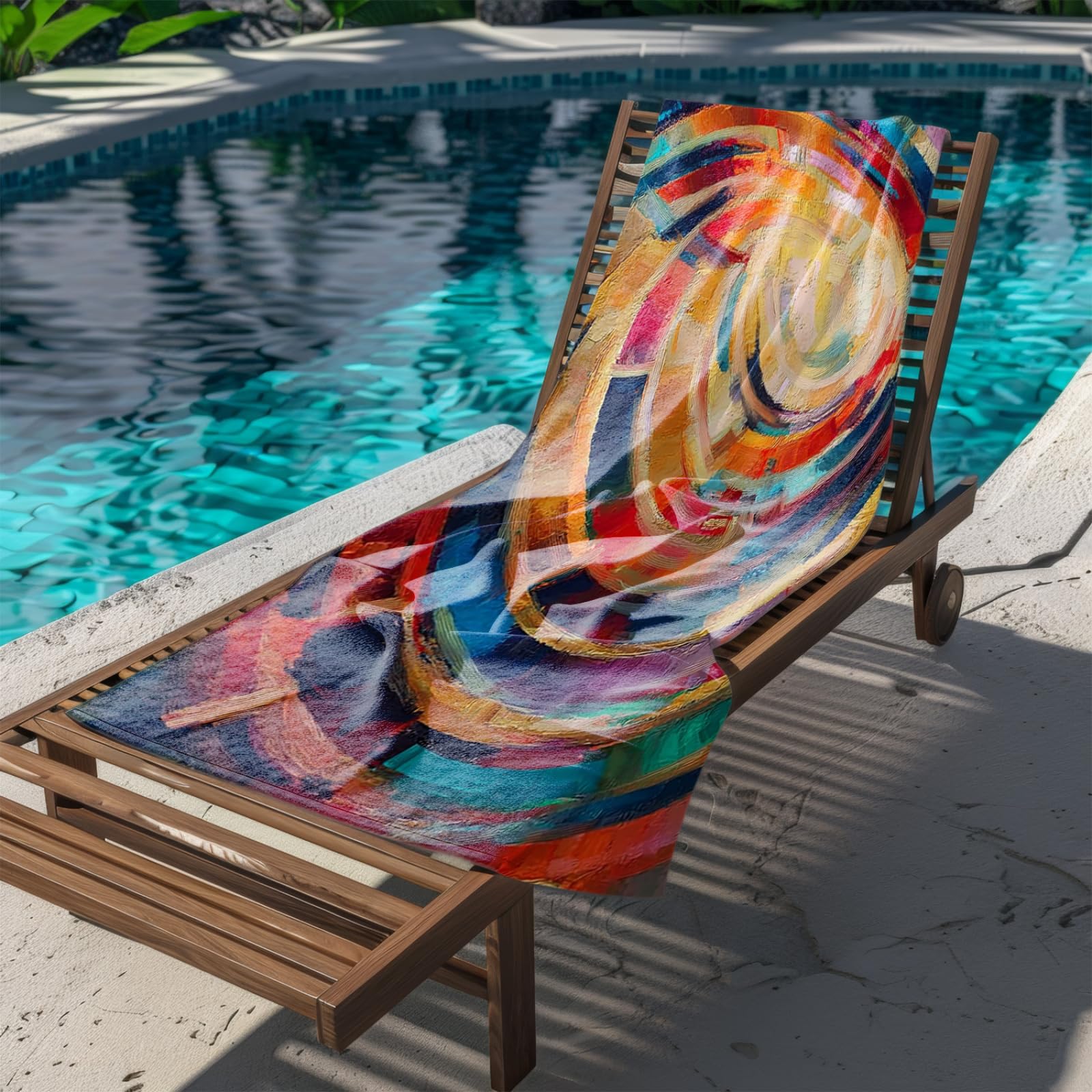 Genérico Toalla Playa 90X180 Amarillo Abstracto Grande Toallas de Playa Microfibra Ligera Secado Rápido Sin Arena para Mujer Hombre Viajes Vacaciones Natación Camping