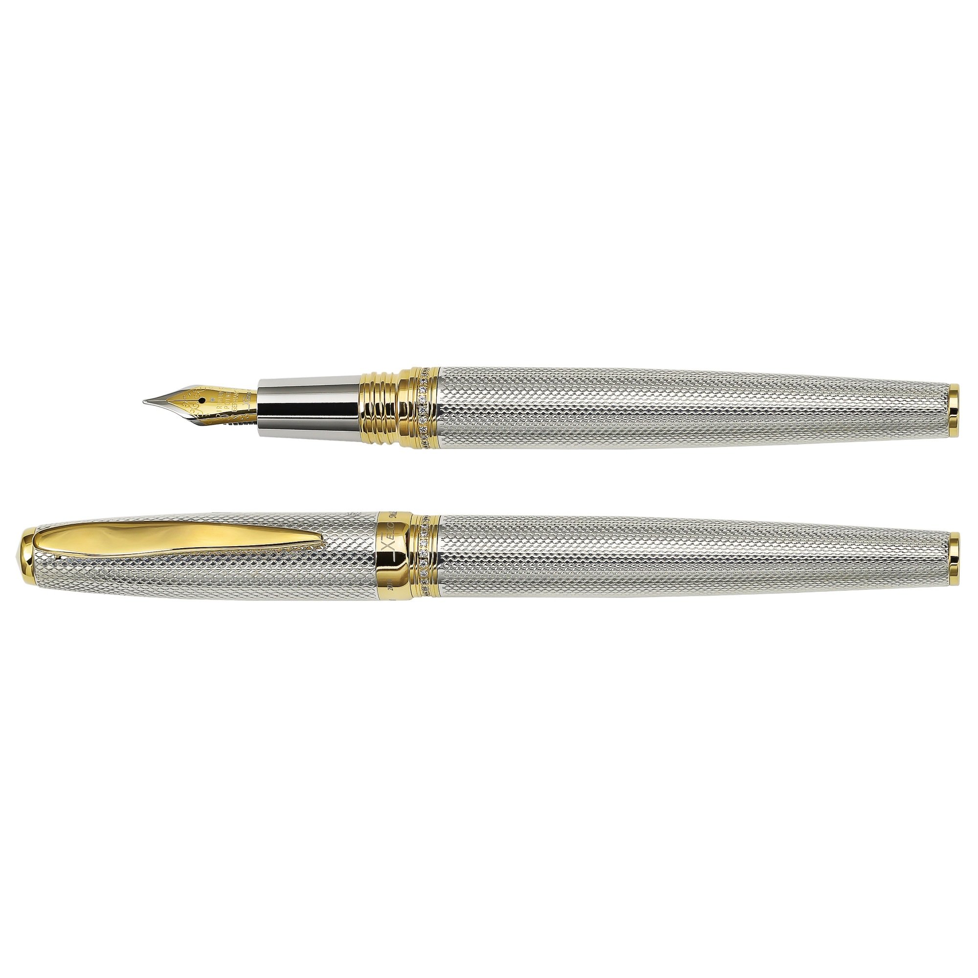 Xezo ジーゾ マエストロ スターリングシルバー スワロフスキー 万年筆