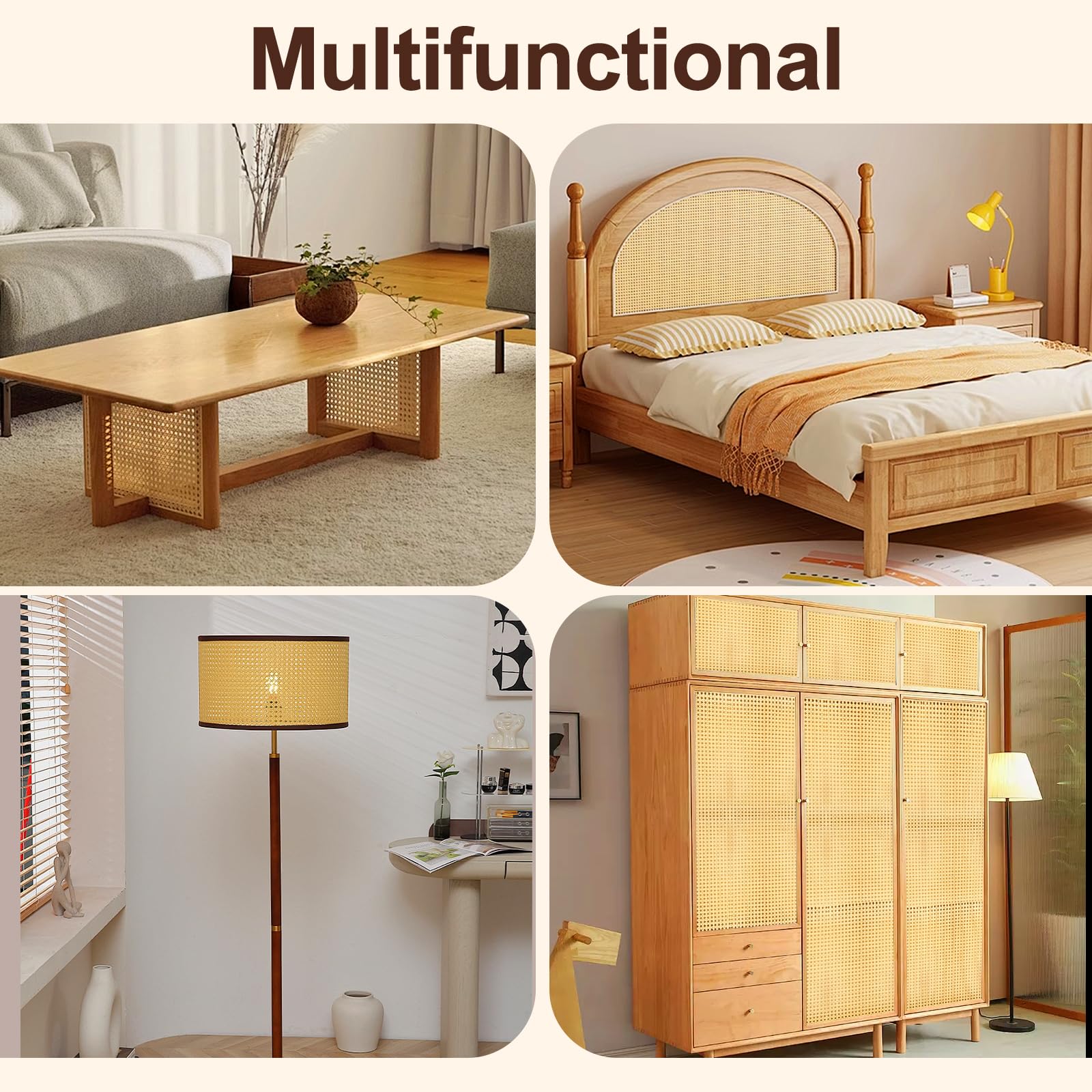 1 Rotolo di Nastro in Rattan, 40 X 100 cm, In Vimini, Decorazione per Sedie in Rattan Intrecciato, Impermeabile, per Mobili Fai da Te, Sedie E Armadi