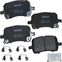 Vista 410 de Pastillas de Freno Delanteras Cerámicas Bendix Priority1 CFC430A para Modelos Selectos INFINITI G35, I30, Nissan 350Z, Altima, Juke, Maxima, Sentra