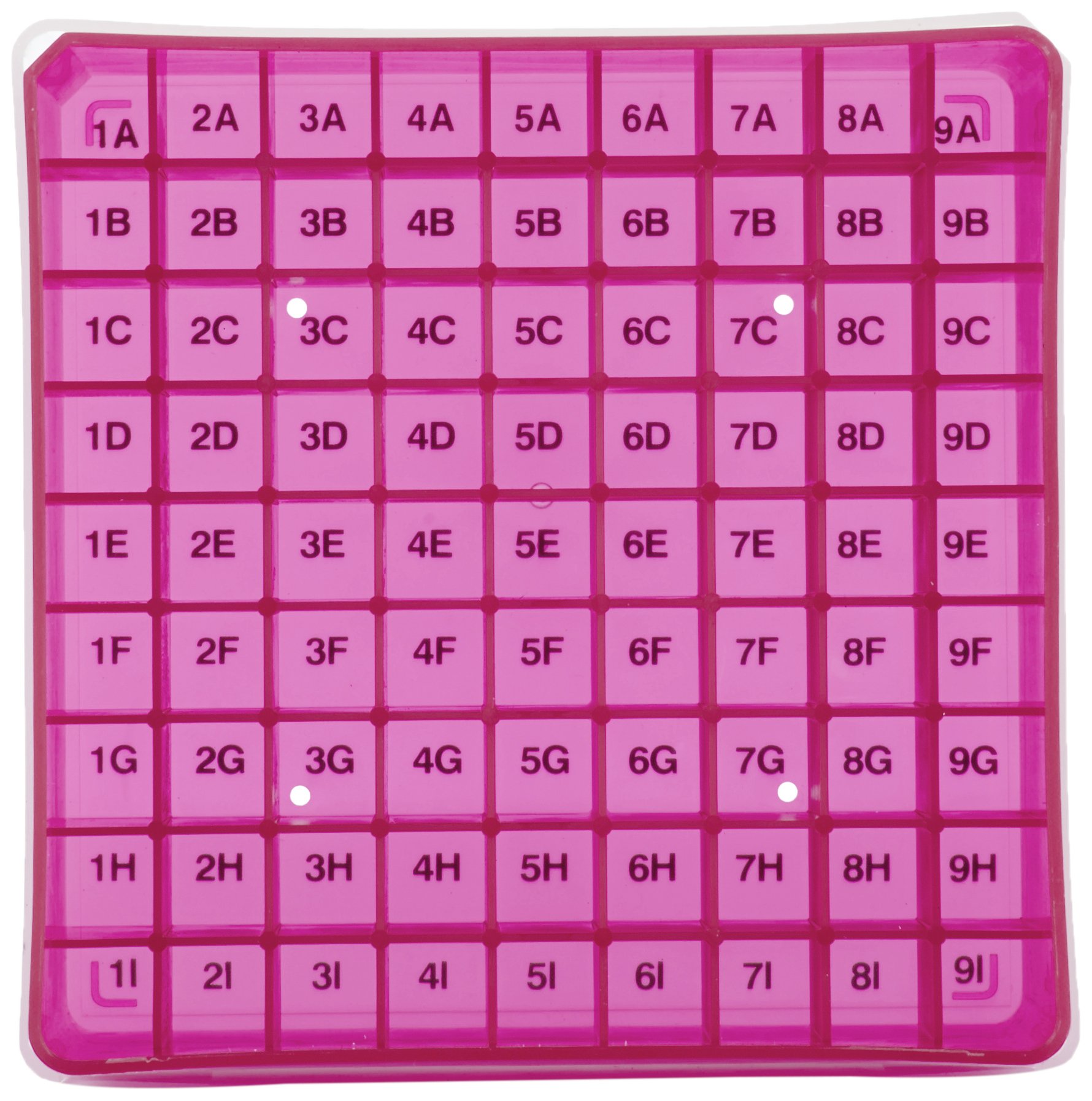 Heathrow Scientific HD120037 Lot de 5 boîtes de stockage à charnières en polypropylène Rose 81 emplacements