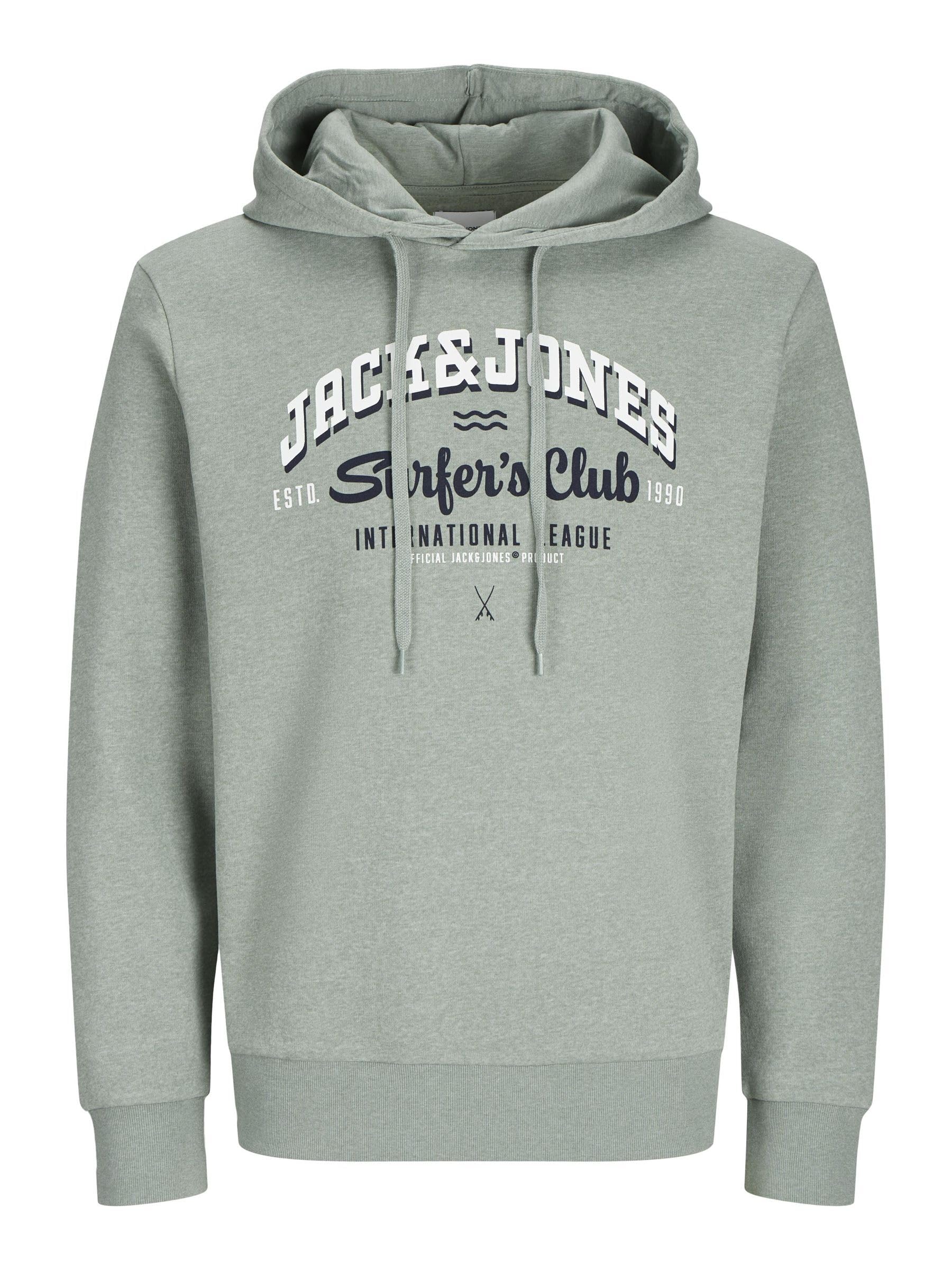JACK & JONES Men's Hoodie, Iceberg Green, S