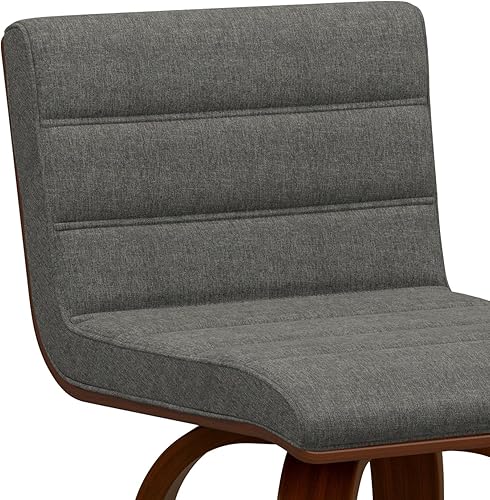Miniatura 6 de SIMPLIHOME Roland Mid Century - Taburete giratorio moderno de 24 pulgadas de altura de mostrador en tela de lino gris para comedor y cocina