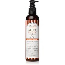 Shea Terra Organics Shea Nilotik Oil Fragrance Free For Sensitive Skin |Natural Skin Daily Moisturizer - 8 oz