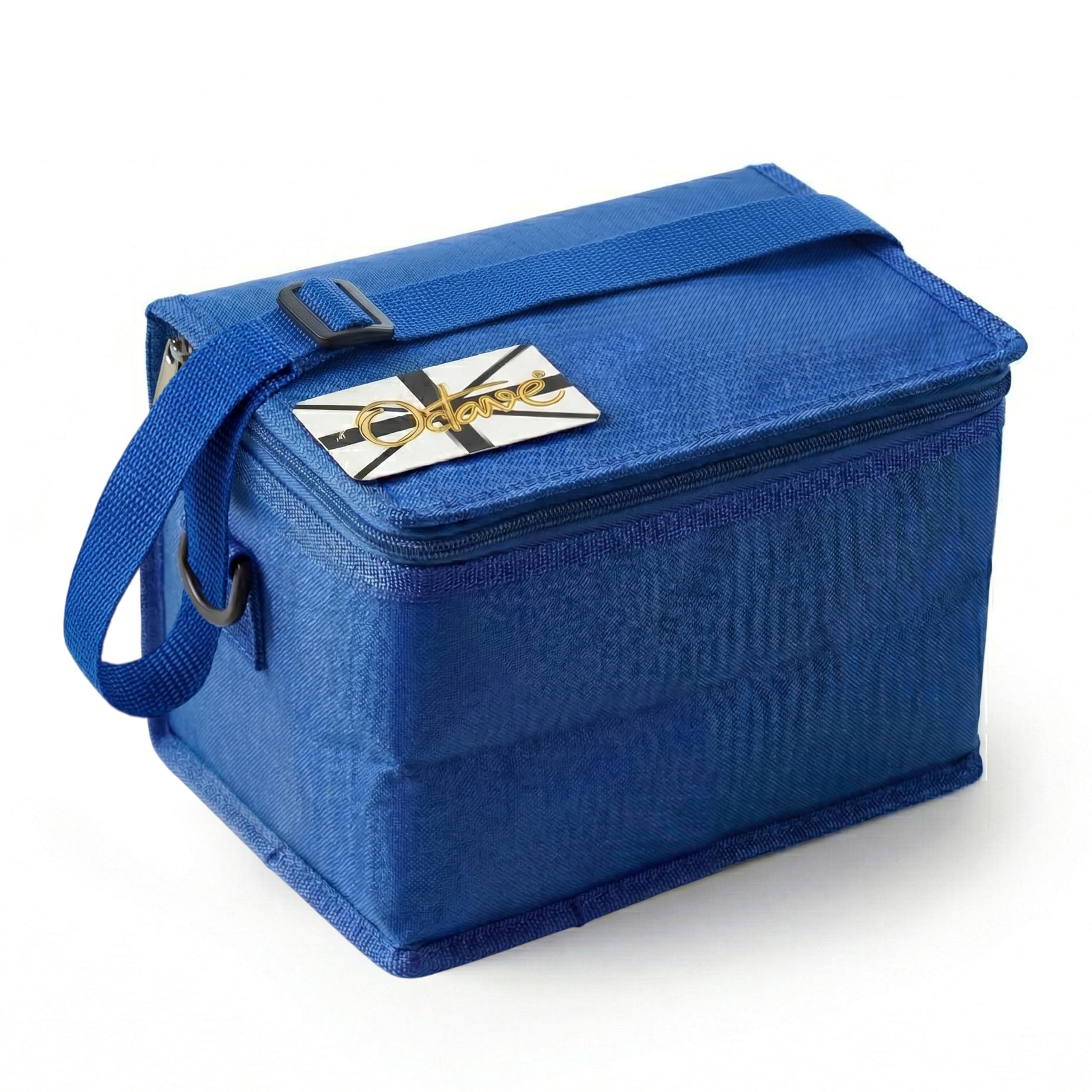 Octave® Insulated Cool Bag Lunch Bag – Leakproof Thermal Cooler Bag with Carry Straps, Keep Food Hot or Cold, Waterproof Picnic Cooler Tote for Travel, Beach, Camping & Outdoor Use (Blue)
