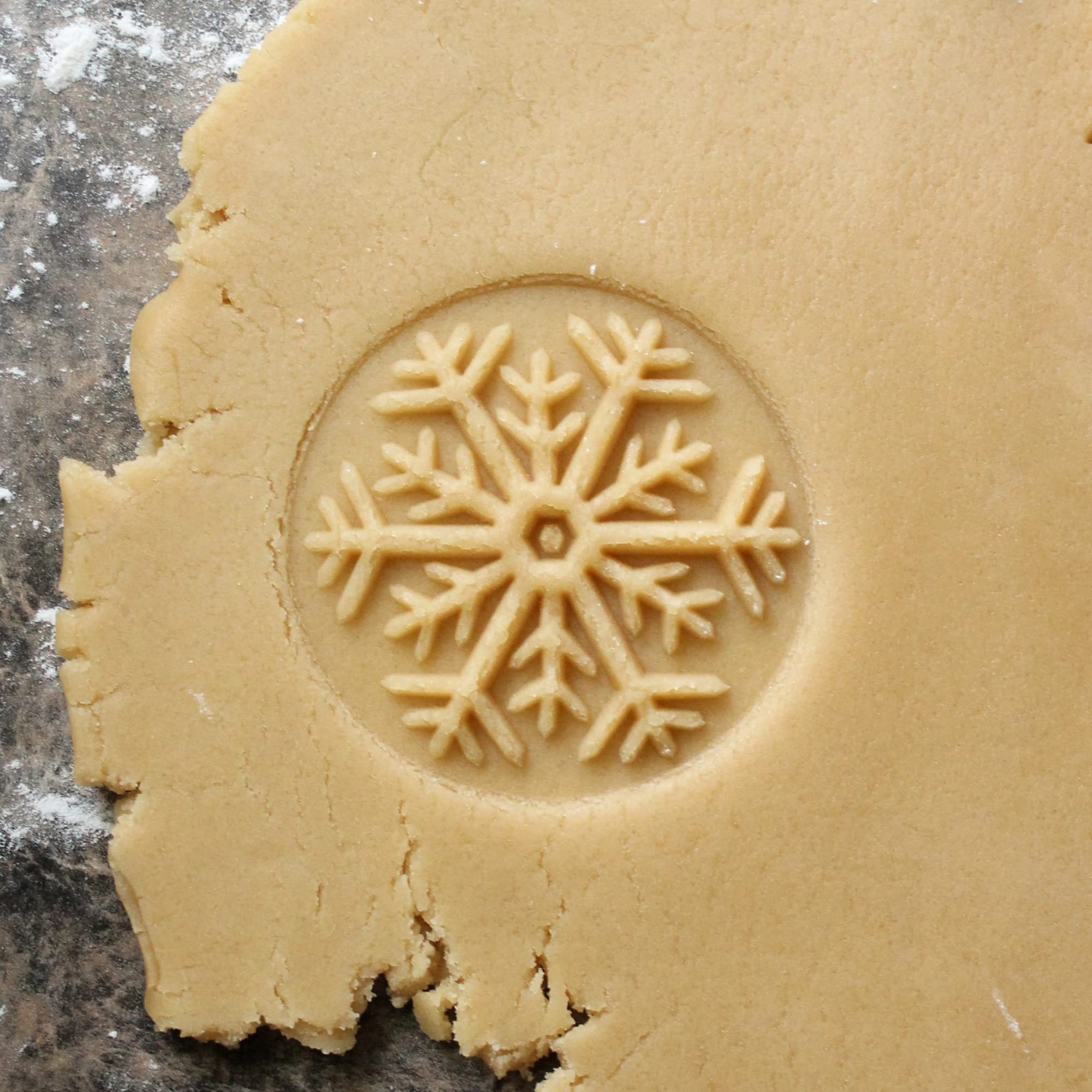 Sello de galletas de madera, 2.5 pulgadas (copo de nieve 3 CS-062)