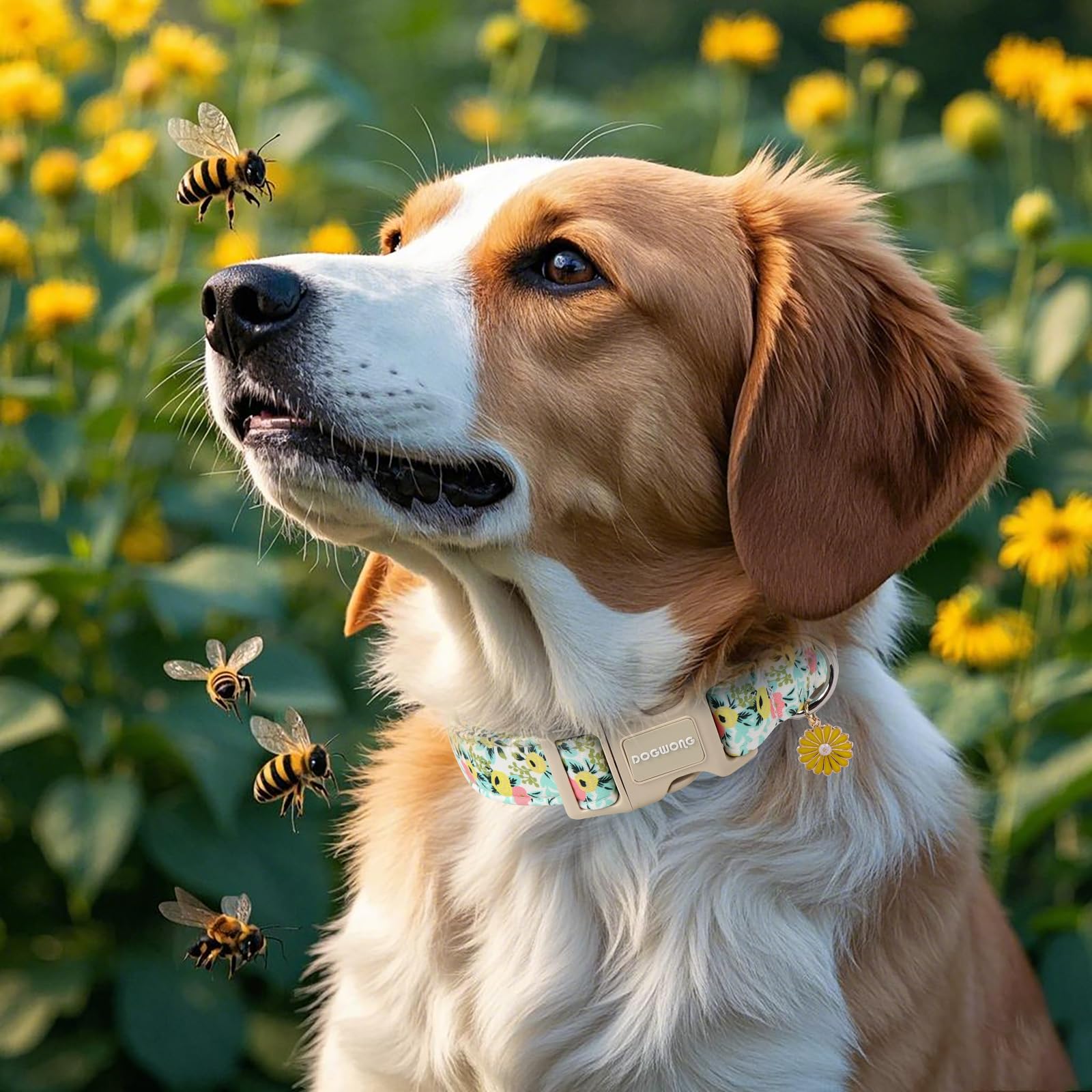 DOGWONG Flower Cotton Dog Collar - Image 4