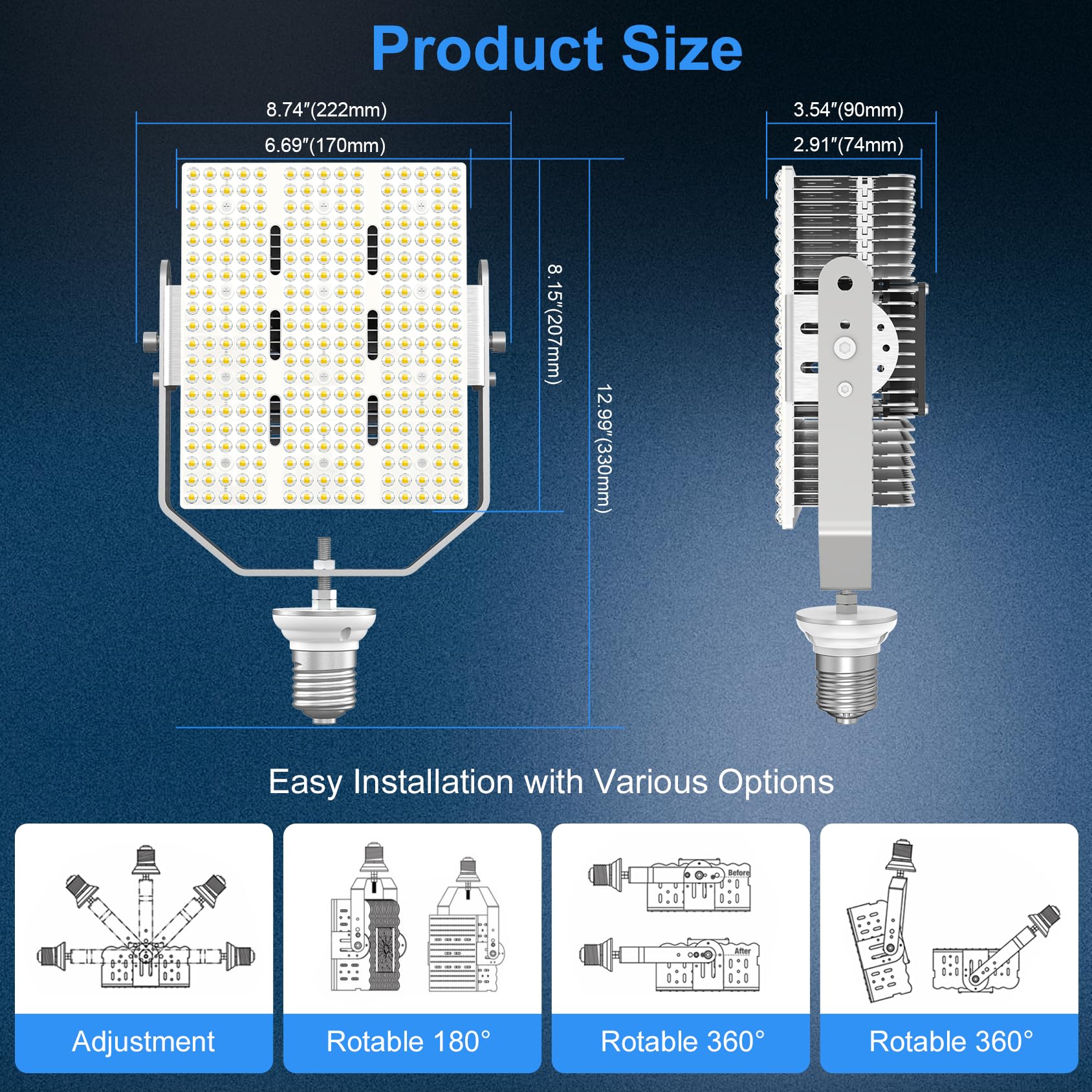 240W Shoebox LED Retrofit Kit AC100-277V LED Parking Lot Light