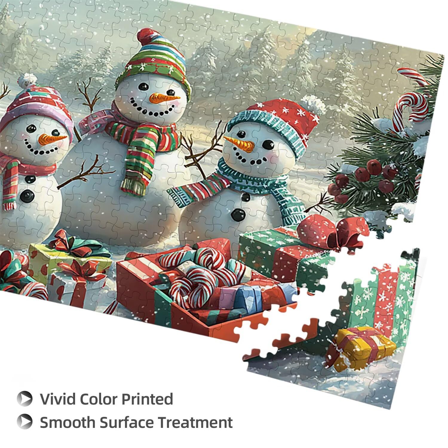Puzzle 1692 Puzzle Erwachsene, EIN Herausforderndes Rätsel, Puzzles-Geschenk 179x31cm, Puzzlespiele für Die Ganze Familie, Geschenke für Frauen, Geschenke für Männer, Thema: niedlich Schneemann j-603