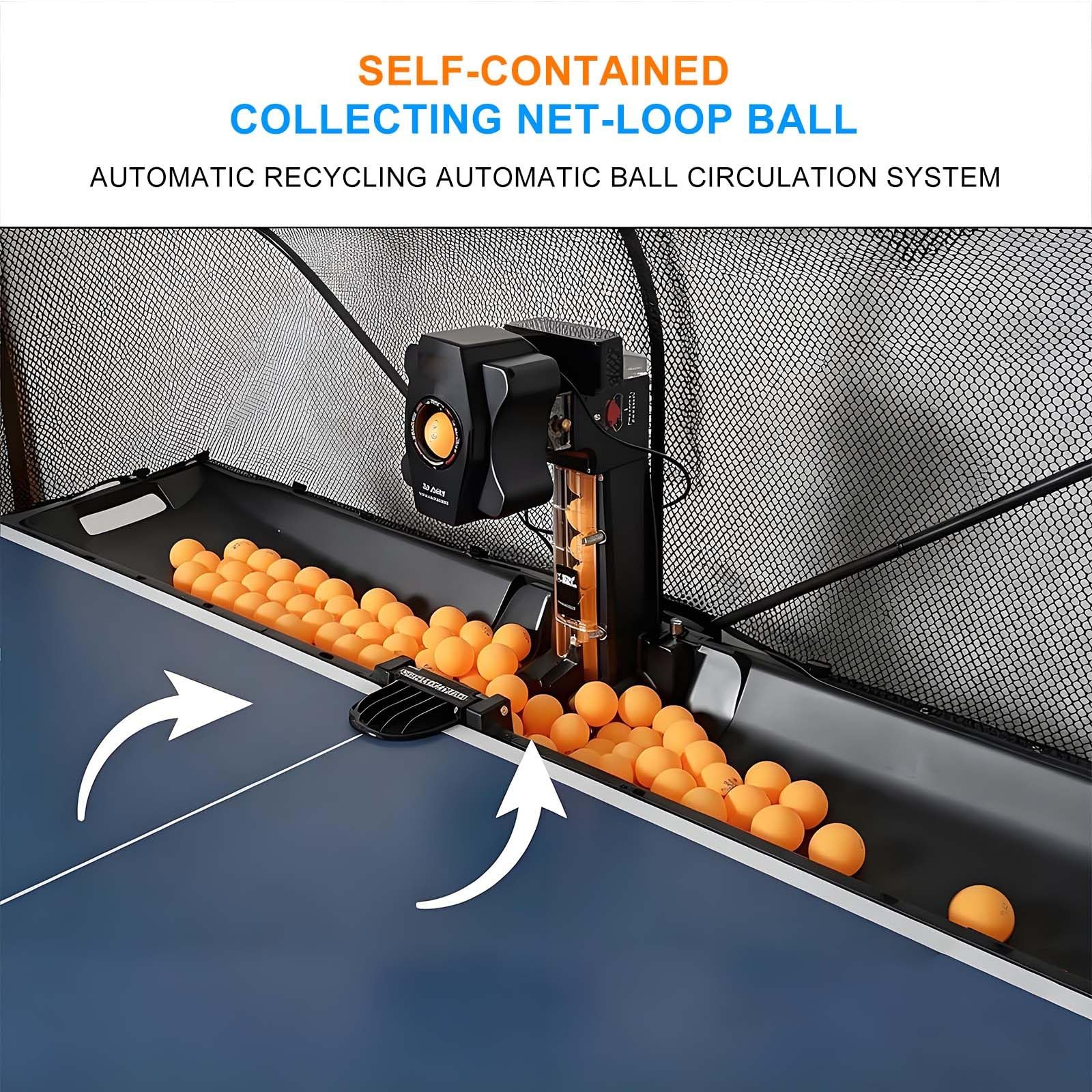 Macchina da Ping Pong con Testa Oscillante e Lancio Automatico Lungo/Corto – Robot per Tennistavolo con Telecomando 2.4G, velocità 4-40 m/s