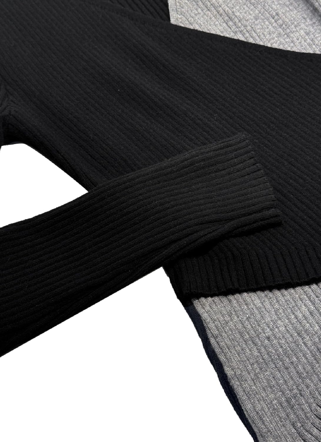 XNC Womens Wrap V-Neck Sweaters 2025 Fall Winter Sexy Criss Cross Knit Pullover Tops Long Sleeve Slim Fit Color Block Sweater - Image 5