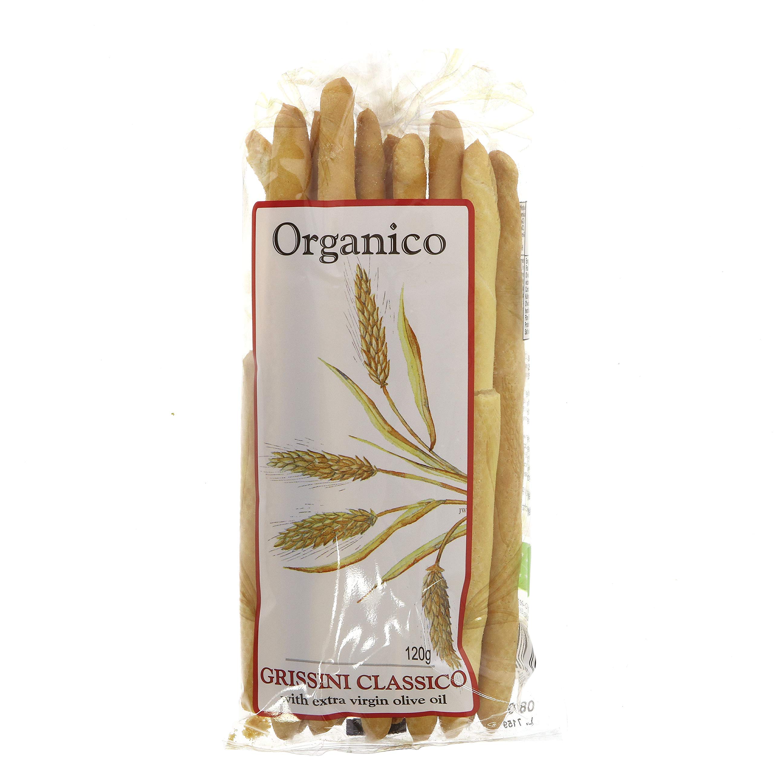 Organico Organic Grissini Classico Breadsticks with Extra Virgin Olive Oil, 120g