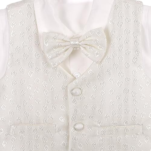 Miniatura 6 de Lito Angels Conjunto de 4 piezas de traje de bautizo y gorro de bautizo para bebés y niños