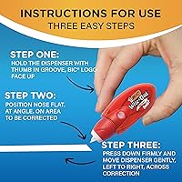 Vista 2 de BIC Wite-Out Mini Twist – Cinta correctora, 8 metros, paquete de 2 unidades de cinta correctora blanca, rápida, limpia y fácil de usar, resistente