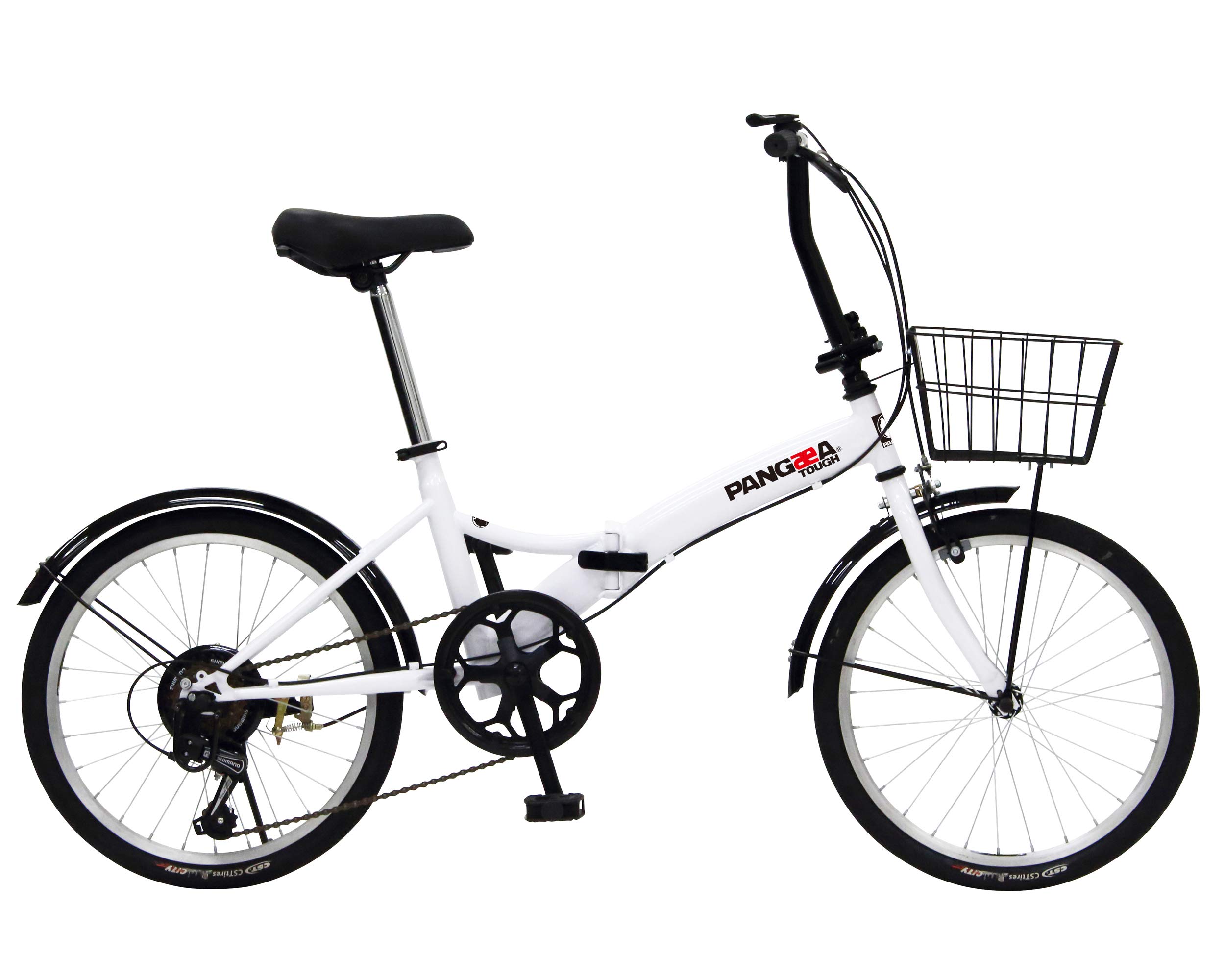 Amazon | PANGAEA(パンゲア) パンクしない折りたたみ自転車 ホワイト