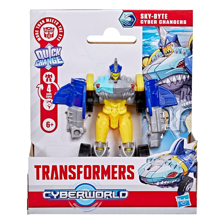 アースベータとスカイウォーかー Transformers CYBERWORLD Sky-Byte Cyber Changers 4-Inch