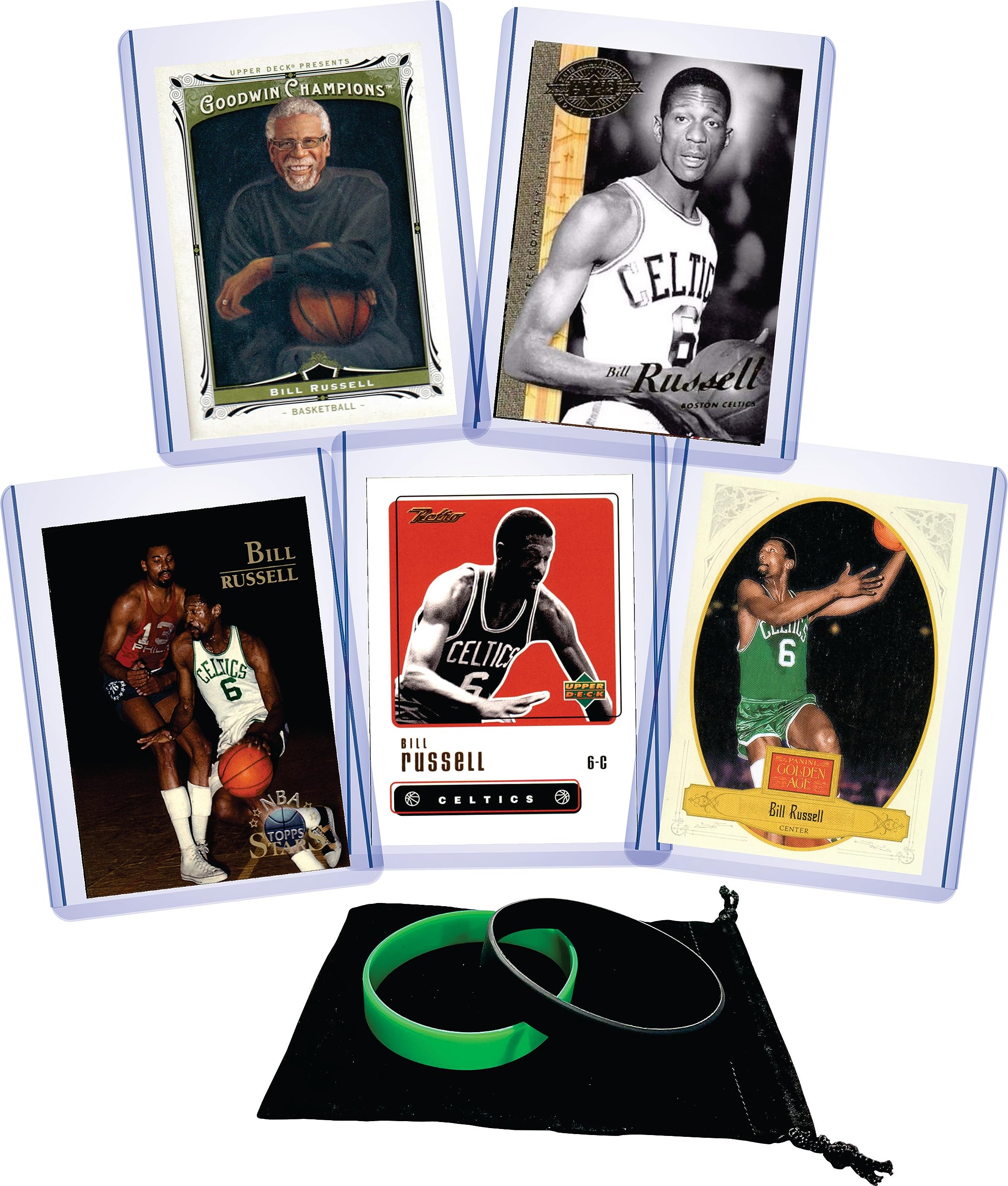 Bill Russell (5) Assorted Basketball Cards Gift Pack