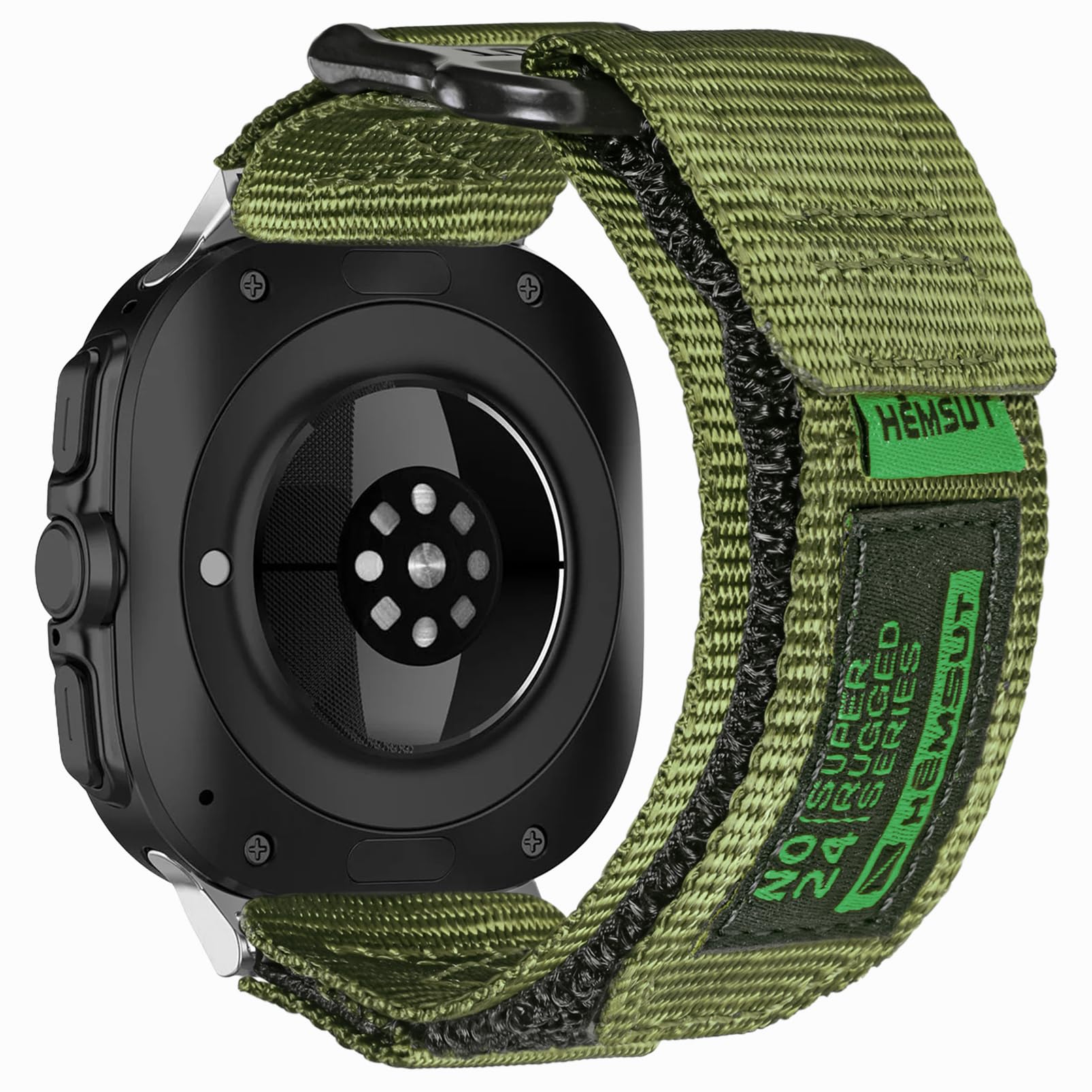 Watch Band Compatible with Samsung Galaxy Watch Ultra (2025/2024), Rugged Nylon Sports Strap Military Hoop and Loop Wide Replacement Strap ONLY for