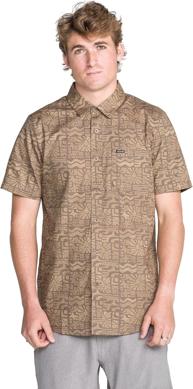 Volcom Mens Short Sleeve Button Down Woven Shirt