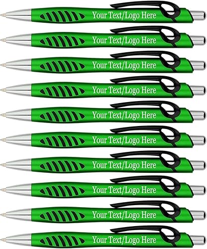 Miniatura 10 de SyPen Bolígrafos personalizados con tu logotipo o texto personalizado, paquete de 300 unidades a granel para negocios, fiestas y eventos, bolígrafos