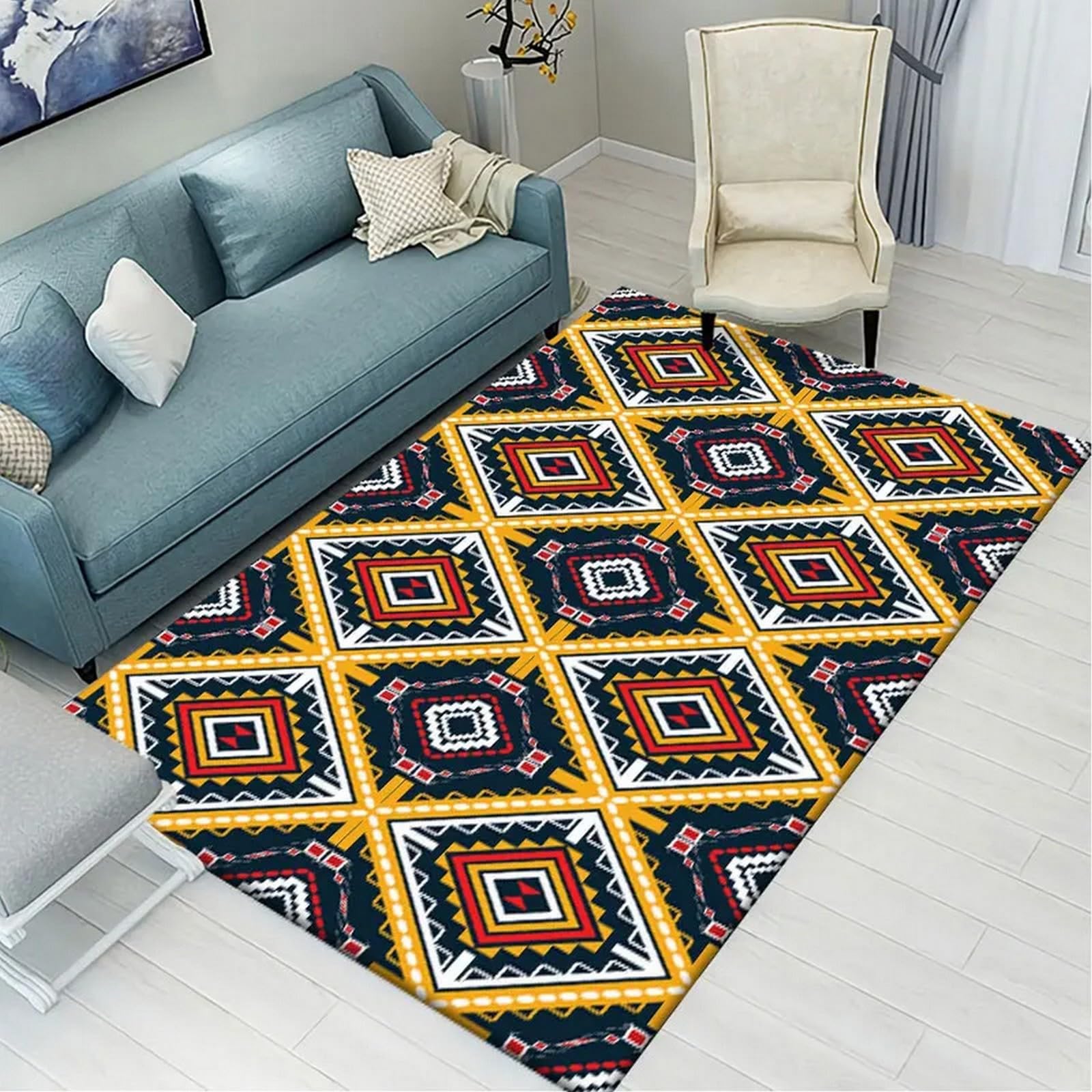 Tappeti 3D Motivo Geometrico Retrògaming Tappeti Per Bambini Adolescenti Tappeti Camera Da Letto Soggiorno Tappeti Salotto Bagno Cucina Moderni Lavabile Antiscivolo Gamer Room Decor 180 X 28-6J5Z2D2O