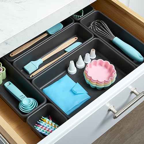 Miniatura 6 de Copco Basics - Juego de cubos entrelazados, 8 piezas, gris carbón