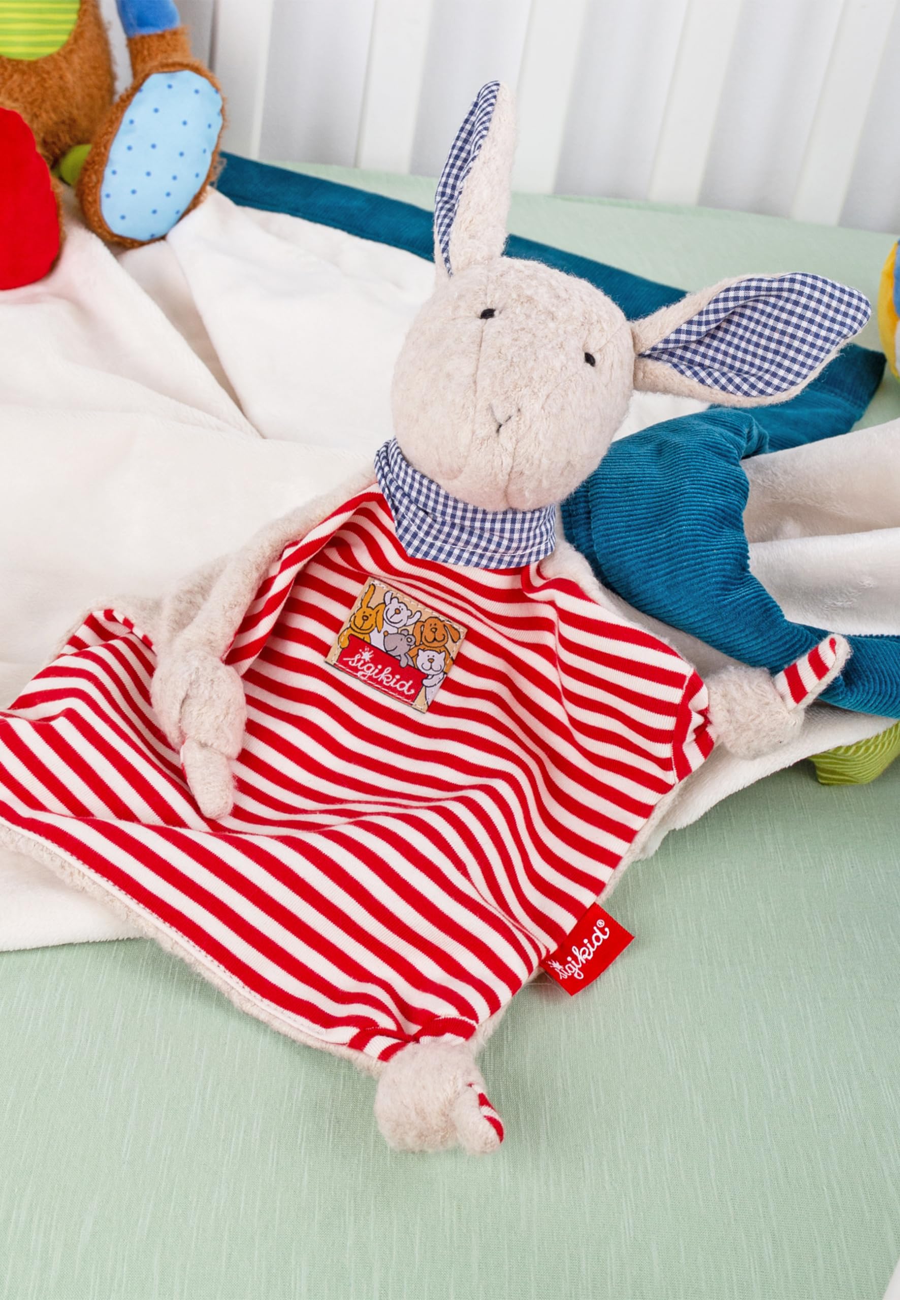 sigikid, Ragazze e ragazzi, 45570 - Telo coniglietto, colore: Rosso/Bianco