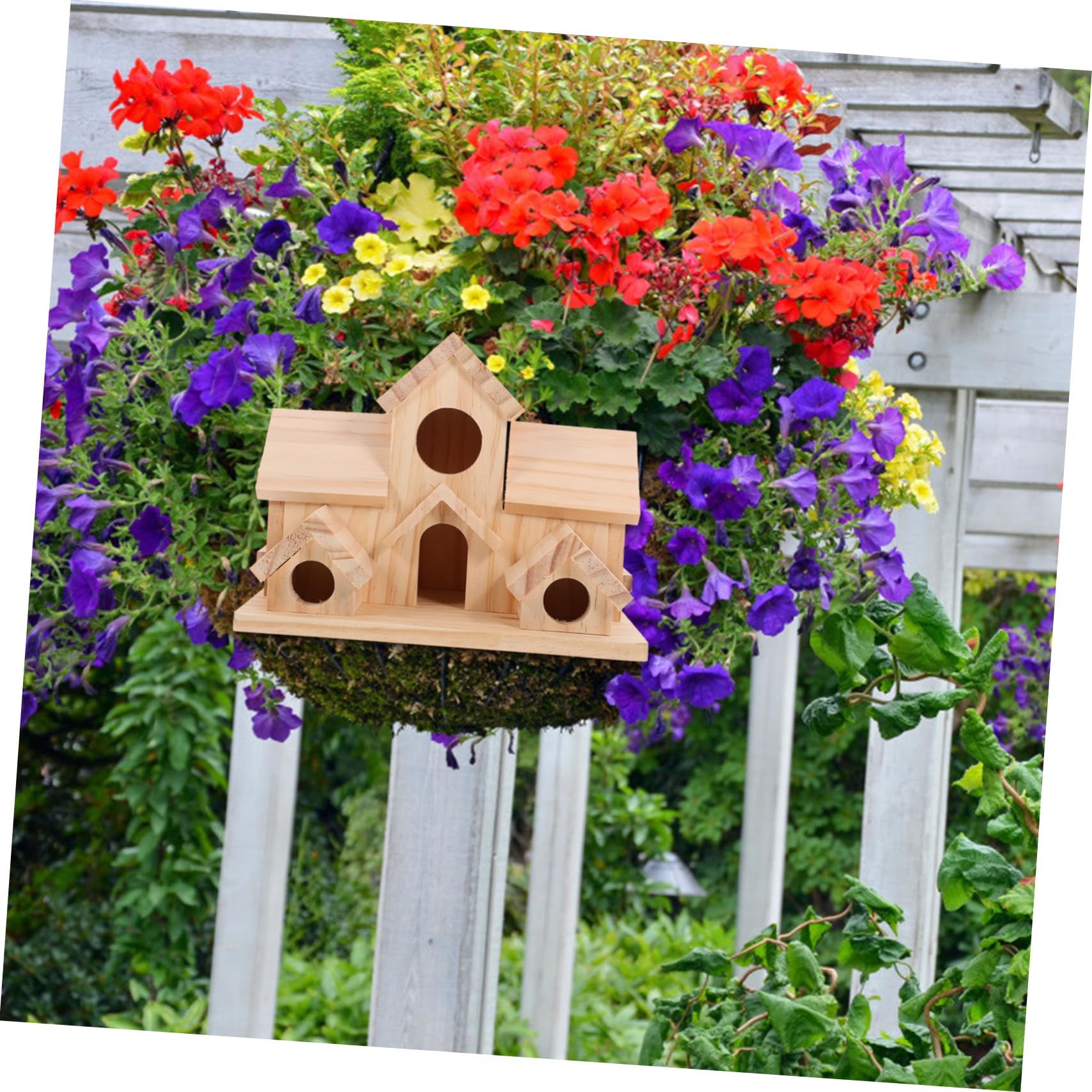 Generico Casetta per Colibrì in Legno per Esterni Nido per Uccelli Spazio per Fringuelli Casetta Decorativa per Uccelli da Giardino