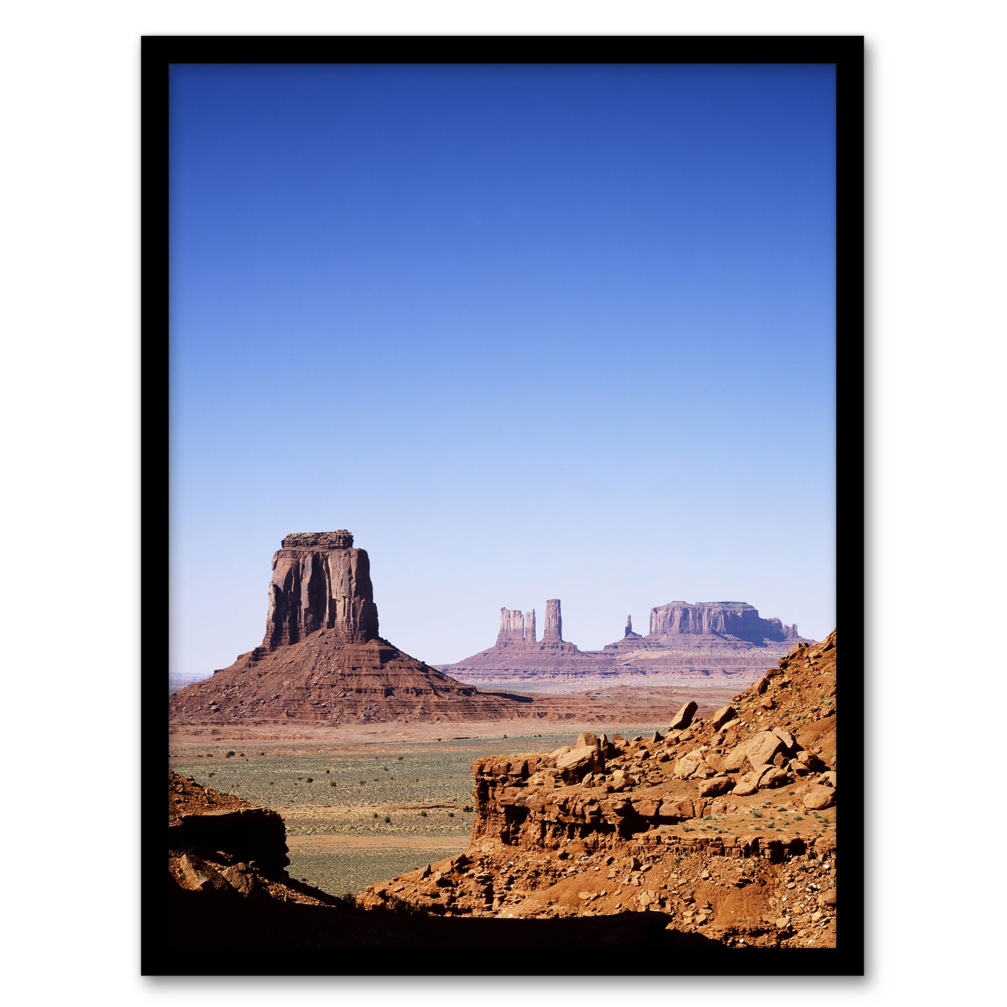 Artery8 Monument Valley Arizona By Carol M Highsmith Framed Wall Art Print 12X16 : Timeless western panorama evoking wanderlust perfect for study office or travel inspired living room