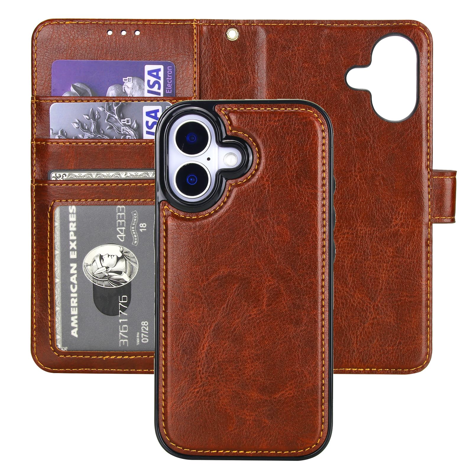 Crossbody Wallet Case Bocasal For IPhone 16 Pro Max Black | Frete Grátis