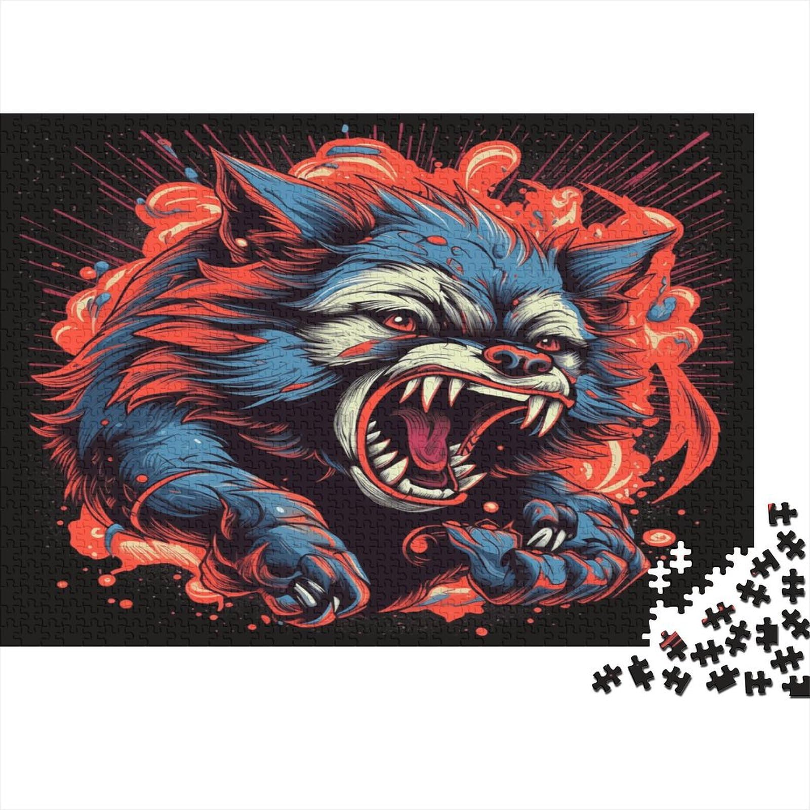 Puzzle Wolf Puzzles 1000 elementów, puzzle dla dorosłych, puzzle - wysokiej jakości nadruk 1000 sztuk (75 x 50 cm)