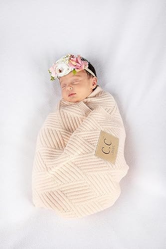 Miniatura 6 de Funky Junque Manta de bebé grande, suave, cálida y ligera para cama de bebé, cochecitos, siestas, guardería preescolar, patrón diagonal de tejido de