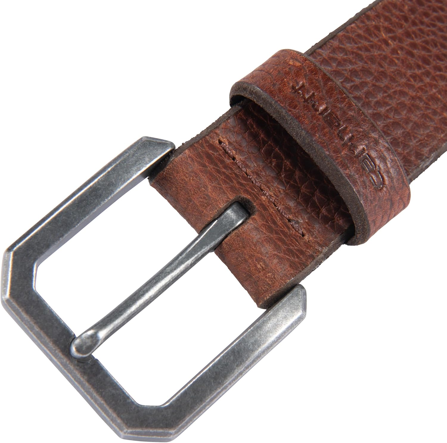 Carhartt Men's Durable Full Grain Saddle Leather Classic Belts, W/Rugged Antique Nickel Hardware - Image 3