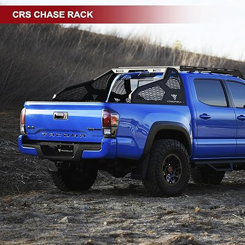 Miniatura 8 de Armordillo CR-S 8707814 Barra estabilizadora y portaequipajes para camionetas de tamaño completo de 1/2 ton, 2 lámparas de luz led, malla, negro