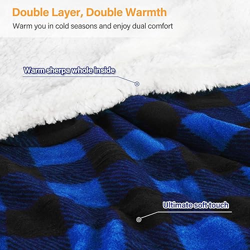 Miniatura 5 de Catalonia Manta Sherpa con mangas y brazos, cómoda manta de TV con mangas, manta grande y cómoda para mujeres y hombres, regalo para ella