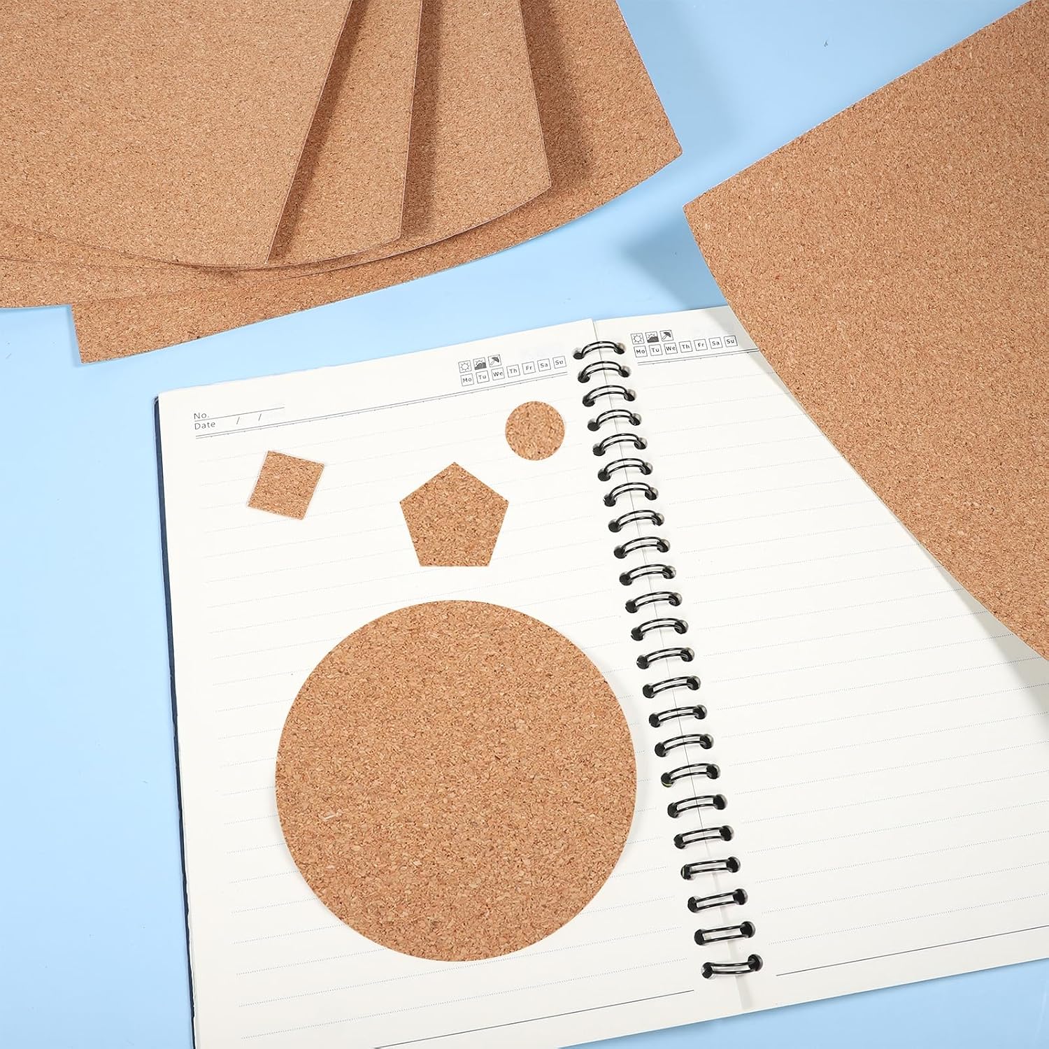 5 Pack Adhesive Cork Sheets for Crafts, 1mm Thin Cork Sheets with Adhesive Backing for DIY Coasters, Wall Decor, Insulation and Custom Crafts (11.81×8.27×0.04in)