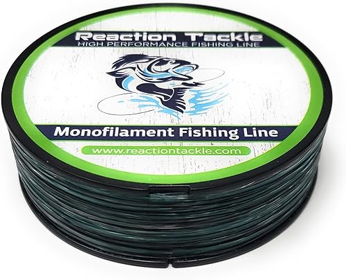 Miniatura 18 de Reaction Tackle Línea de Pesca de Monofilamento - Nylon Mono Fuerte y Resistente a la Abrasión, Lanzamiento Suave y Largo - Baja Memoria - Línea de