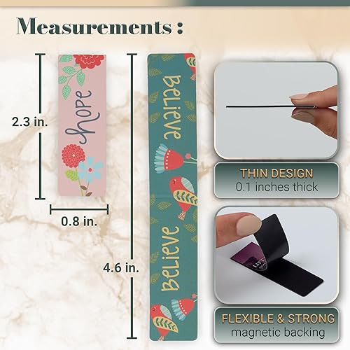 Miniatura 45 de Christian Art Gifts - Conjunto de marcapáginas magnéticos Lift Up Your Hands, 6 unidades Escénica #1