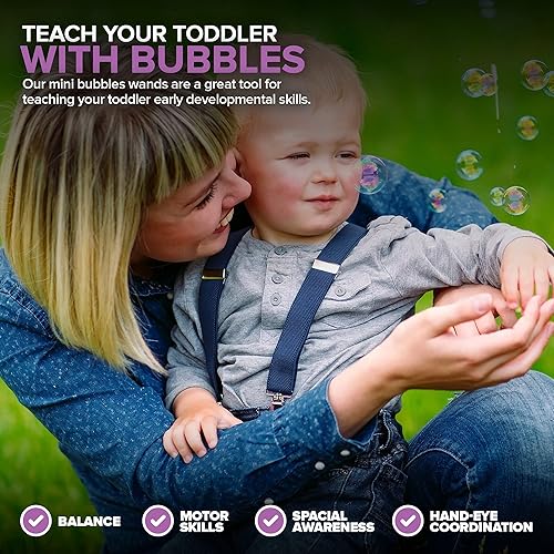 Miniatura 10 de Burbujas de boda a granel  Varitas circulares blancas (100 unidades) individual mini varita de burbujas para bodas, recuerdos de fiesta de