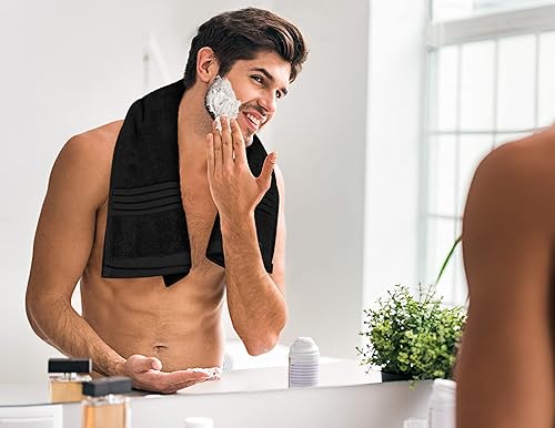 Miniatura 4 de Set de toallas Premium 700GSM, 8piezas 2toallas de baño, 2toallas de mano y 4paños, algodón, lavable a máquina, calidad de hotel, supersuave y muy