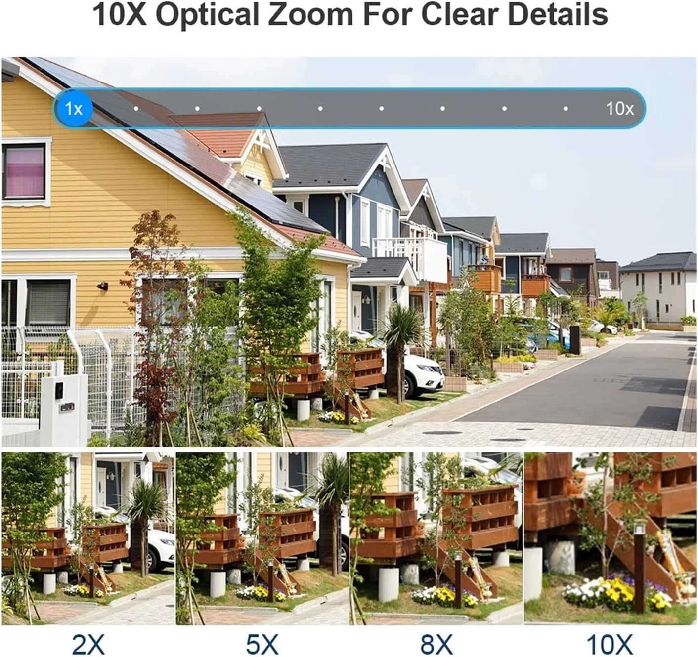 10x Optical Zoom for Clear Details