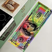 Vista 14 de Alfombra fresca de águila calva, color rojo oscuro y dorado, alfombra de 100 dólares, alfombra de pasillo para lavandería, cocina, alfombras