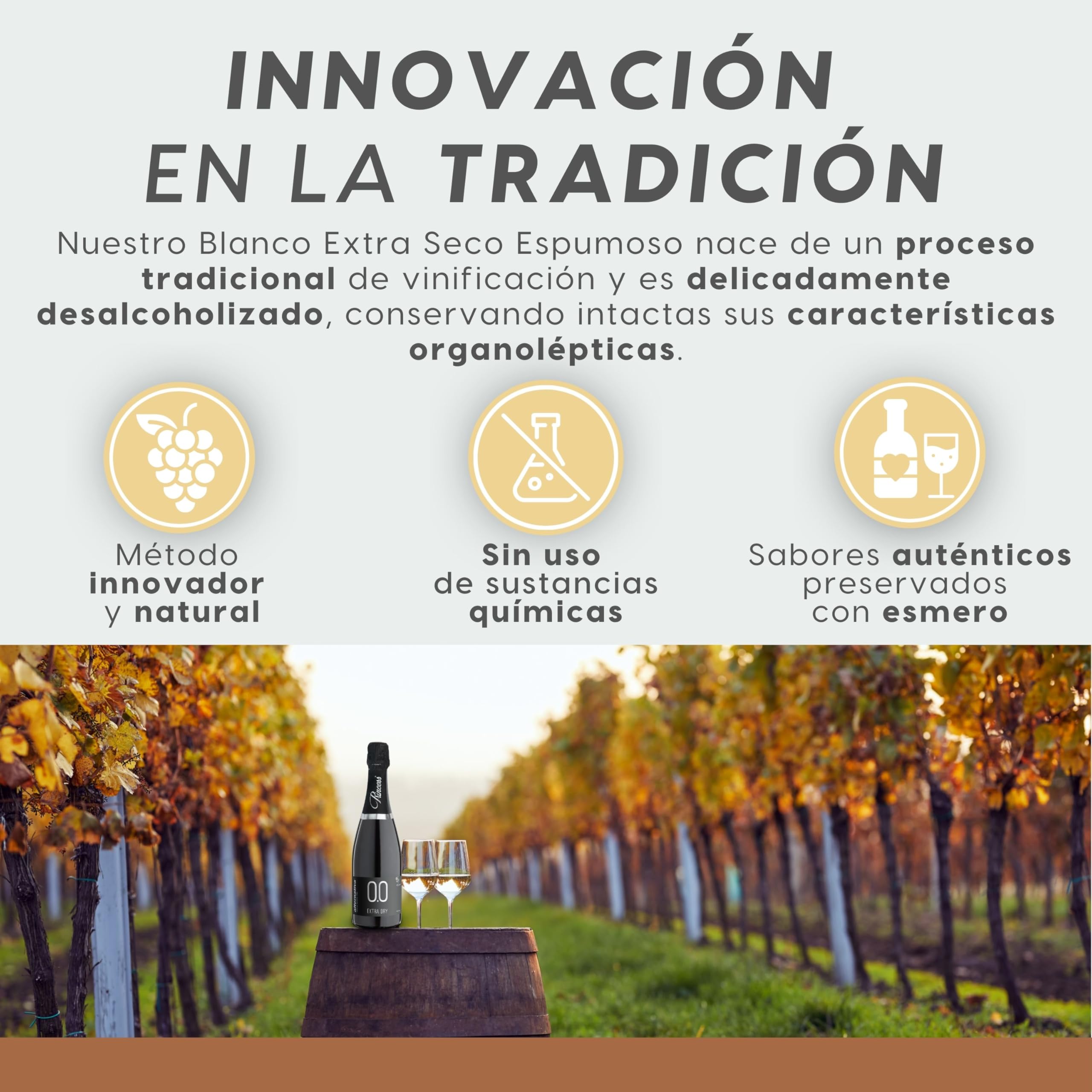 ALTERNATIVA Blanco Extra Seco Espumoso Sin Alcohol 0.0% 6 Botellas de 750ml
