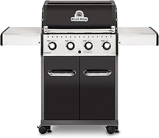 review Broil King 922154 Baron 420 Liquid Propane Gas Grill, Black , Four-Burner