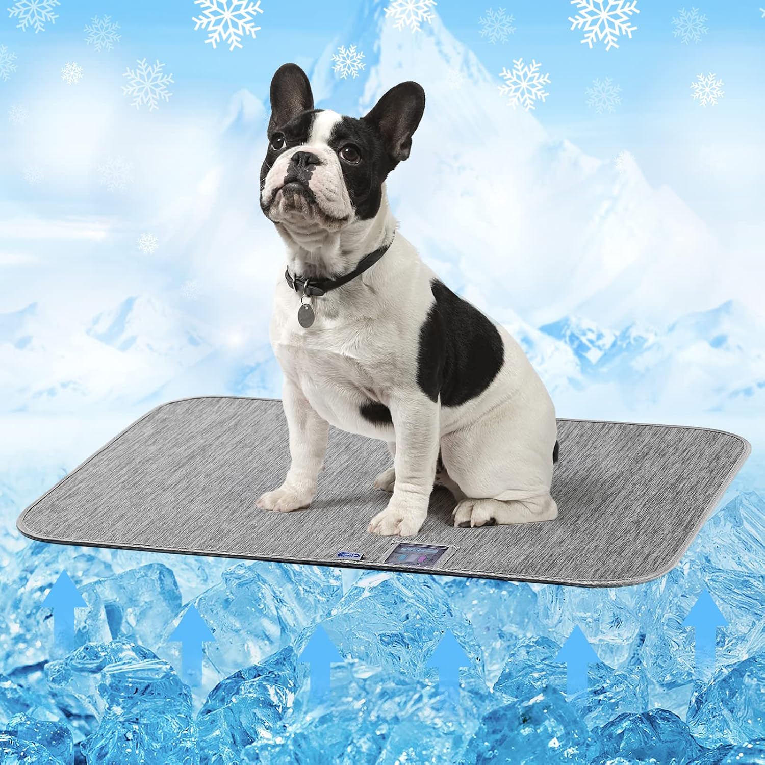 Avoalre Portable Dog Cooling Mat & Summer Sleeping Pad Easy Clean Dog Bed - Waterproof, Machine Washable, Non Slip, Chew Proof, Reusable Pet Pee Pad for Dog, Cat and Rabbit. (20"x 30") M, Gray