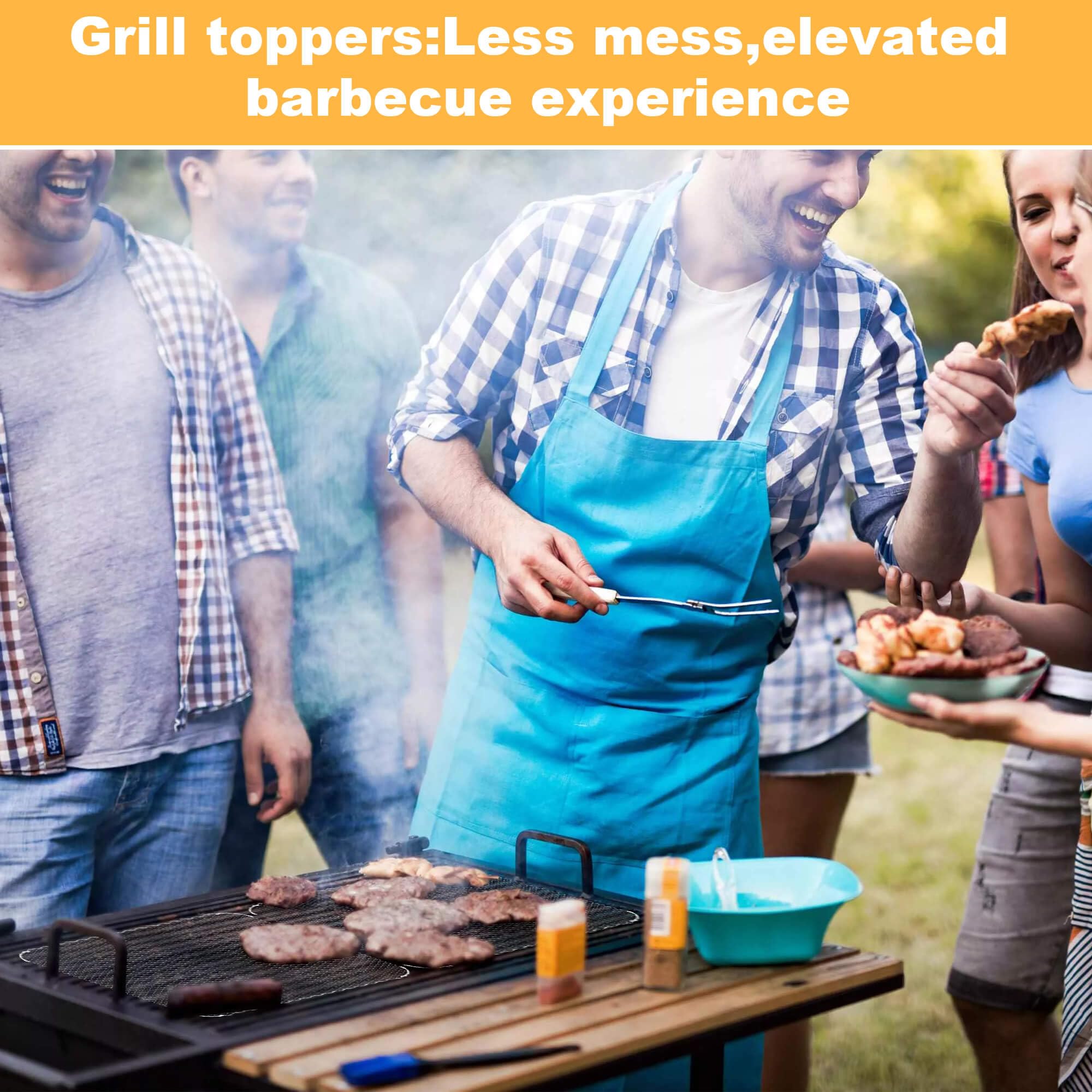 Juego de 20 alfombrillas de malla para parrilla, desechables de 16 x 12 pulgadas, alfombrillas de aluminio para parrilla al aire libre, revestimientos desechables fáciles de limpiar para ahumadores al