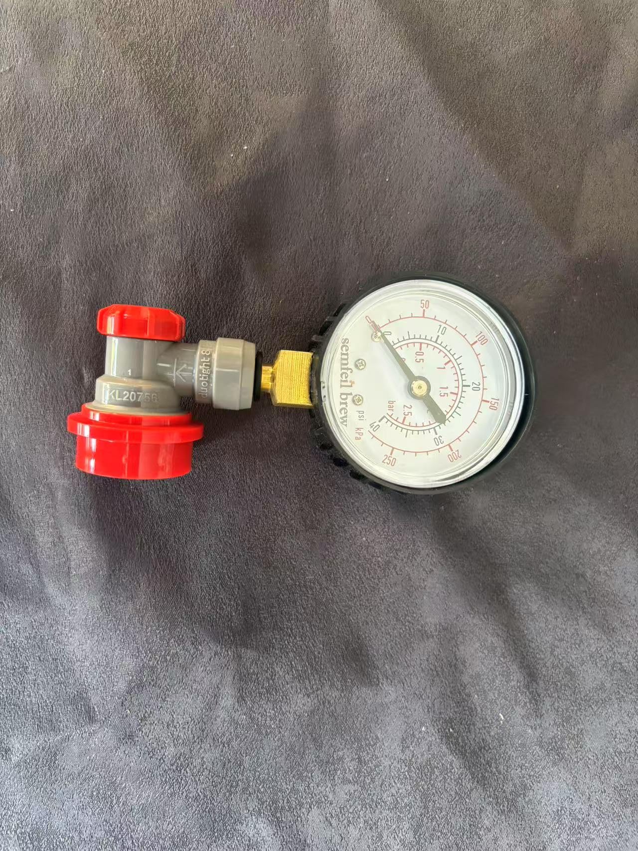 Semfeil Brew Beer Ball Lock Dial Keg Pressure Quick Tester 0-40 psi Corny Beer Barrel Leaking Finder Homebrew Kegging Equipment