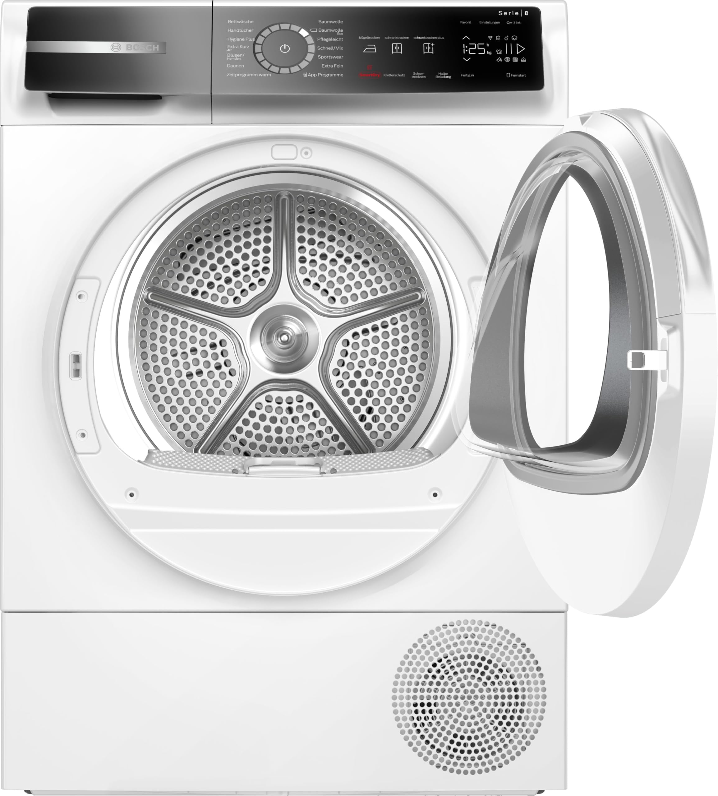 Bosch Serie 8 Wärmepumpentrockner 9 kg WQB245B40 AutoDry SmartDry LED-Display Selbstreinigender Kondensator