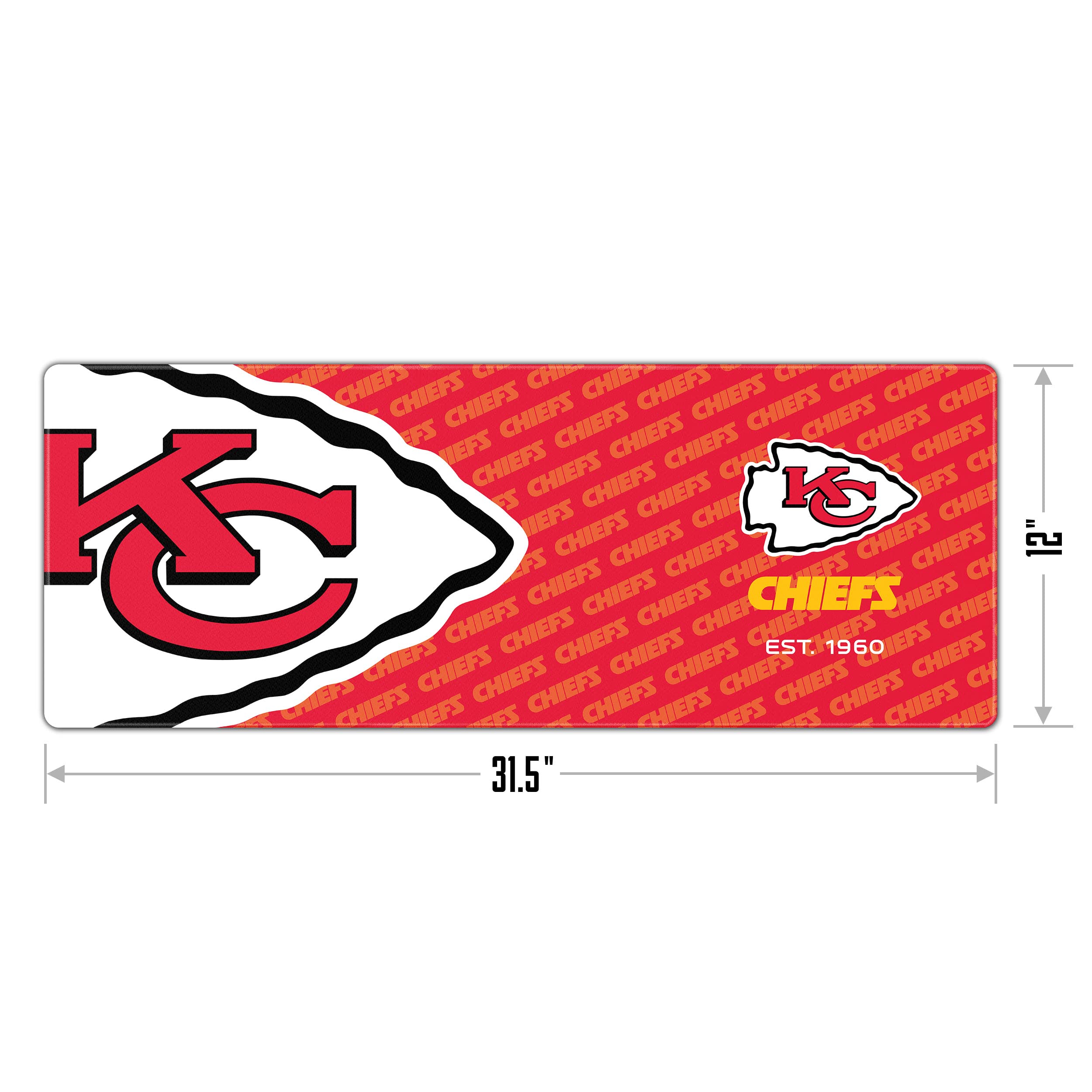 YouTheFan Sous-main NFL Kansas City Chiefs Logo Series SMU