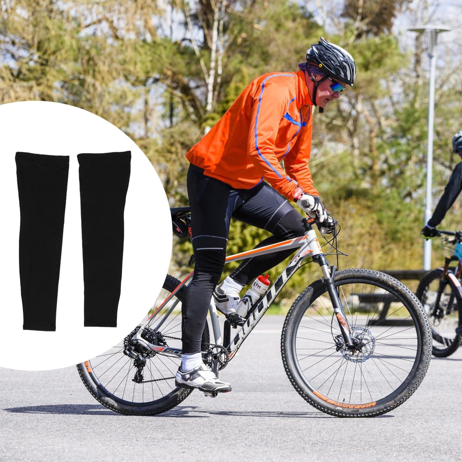 ibasenice Herbst- und Winterreitbeinabdeckung radfahren kniewärmer im Freien Beine Thermik Thermal- Fell Vlies heimtrainer fahrrad Polyester Black